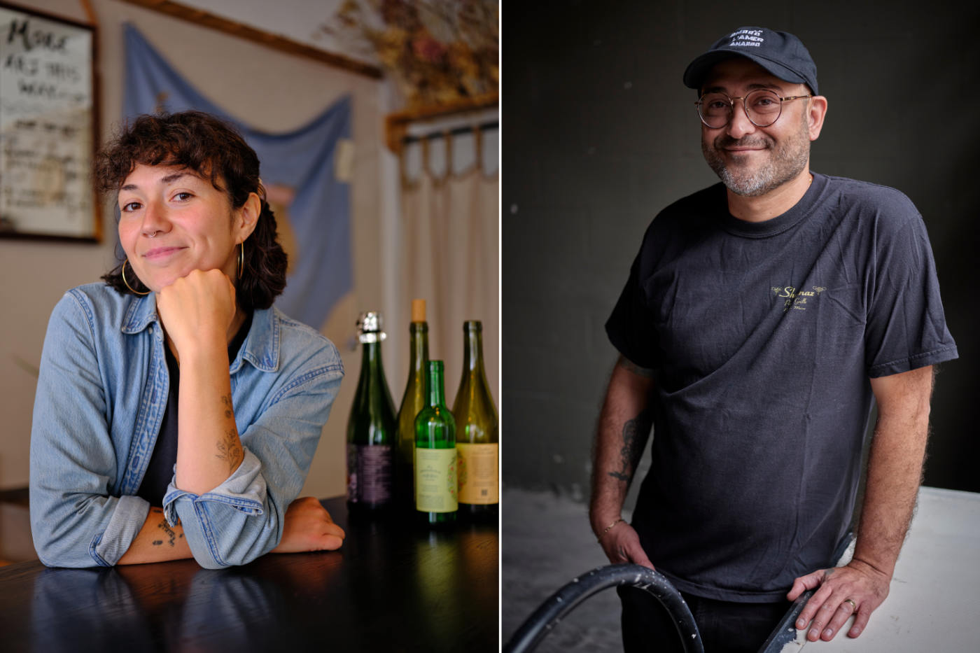 Portraits of Camila Carillo (L) of New Haven, VT and Shahin Khojastehzad of Portland, ME